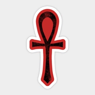 Black Ankh Grunge Sticker